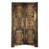 Indian Hand Carved Solid Wooden Cupboard Wardrobe D37